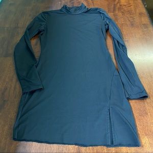 Long sleeve black mini dress
